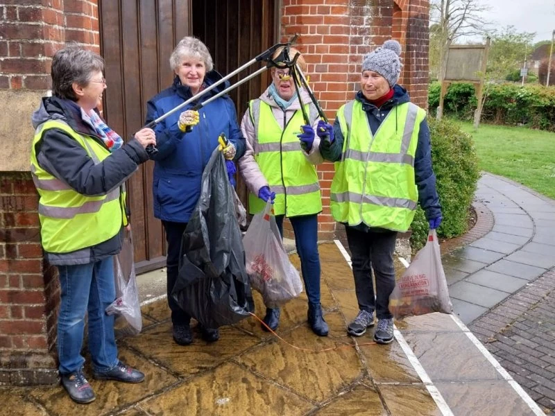 Our Eco church team litter-picking